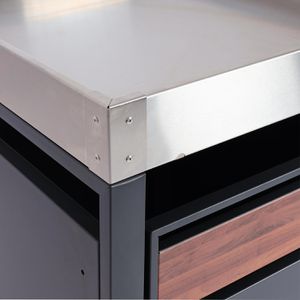 Produktbild für Mülltonnenbox Mendler HWC-J81, Metall