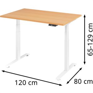 Produktbild für Schreibtisch Böttcher-AG Base Lite, buche / weiß