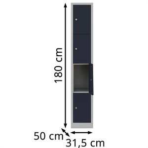 Produktbild für Schließfachschrank Lüllmann 520418, anthrazit