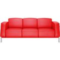Nowy-Styl Sofa CLASSIC III, 3-Sitzer, Echt Leder, rot
