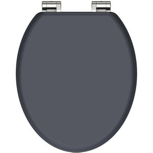 WC-Sitz Schütte Spirit Anthrazit 80104, oval, aus Holz