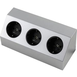 Produktbild für Tischsteckdose Heitronic Salerno, mit 1 m Schuko Kabel