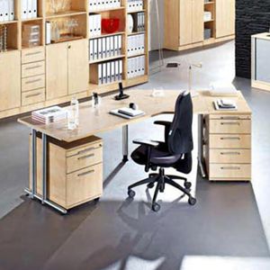 Produktbild für Rollcontainer Hammerbacher Solid AC30, aus Holz, ahorn