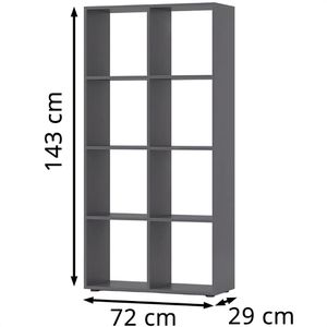 Produktbild für Bücherregal Vicco Scutum, grau