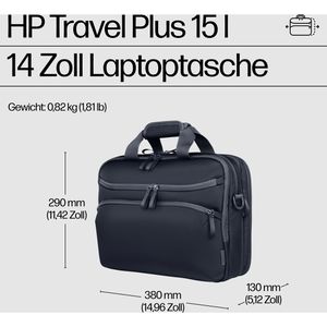 Produktbild für Laptoptasche HP Travel Plus A2CE2AA, graublau