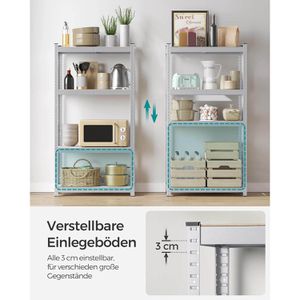 Produktbild für Schwerlastregal Songmics 4 Holzböden