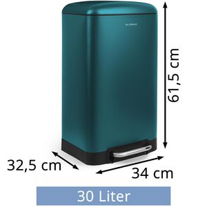 Produktbild für Mülleimer Les-Collectors N716, petrolblau