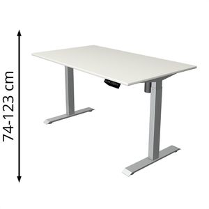 Schreibtisch Kerkmann Move 1, weiß / silber
