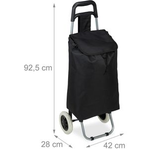 Produktbild für Einkaufstrolley Relaxdays schwarz, klappbar