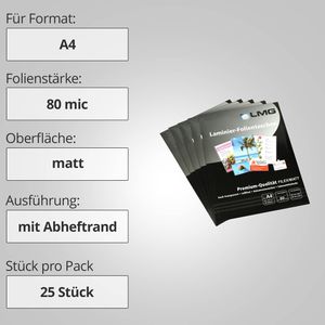 Produktbild für Laminierfolien LMG DIN A4