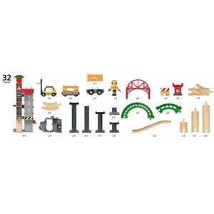Produktbild für Spielzeugeisenbahn BRIO World Großes Lagerhaus-Set
