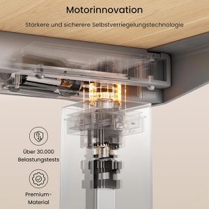 Produktbild für Schreibtisch FlexiSpot E7S-Pro 2026, ahorn / grau
