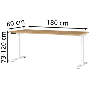 Produktbild für Schreibtisch Germania Mailand, 7909-552, eiche / weiß
