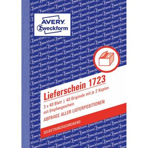 Produktbild für Lieferscheinbuch Zweckform 1723, A6