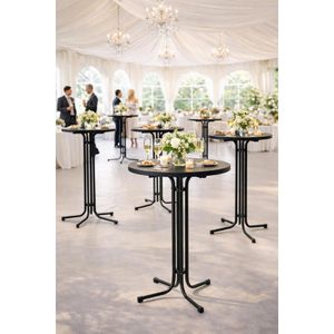 Produktbild für Stehtisch Böttcher-AG Premium anthrazit, Ø 70 cm, 90° klappbar