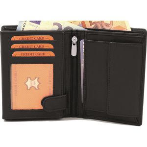 Produktbild für Portemonnaie FaVolmer Phoenix 3, schwarz, aus Echt Leder