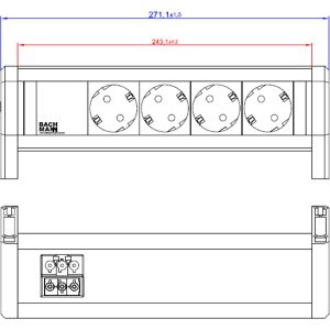 Produktbild für Tischsteckdose Bachmann Desk 1, ohne Zuleitung