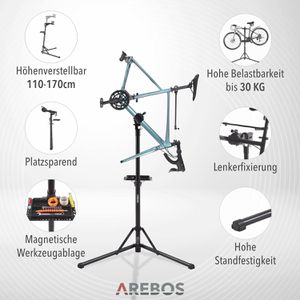 Produktbild für Fahrrad-Montageständer Arebos AR-HE-FMS2S, E-Bike