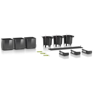 Produktbild für Übertopf Lechuza Green Wall Home Kit Glossy, grau, 14x14x14cm