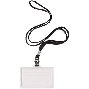 Böttcher-AG Namensschilder 90 x 60 mm, mit schwarzem Textilband, Kunststoff, 50 Stück , 50 Stück