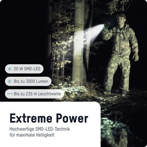 Produktbild für Taschenlampe Ansmann Survival TS3000RF, LED, aufladbar