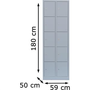 Produktbild für Schließfachschrank ClassiX X-520520, lichtgrau