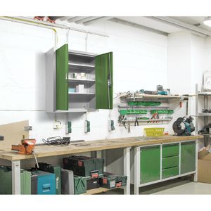 Produktbild für Werkzeugschrank CP-Möbel 134013-22, aus Metall, grau / grün