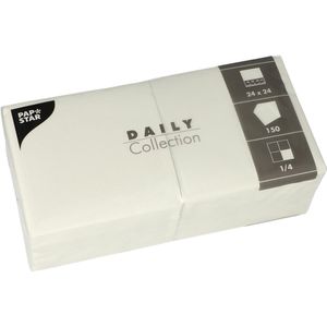 Servietten Papstar 89600, Daily Collection, weiß