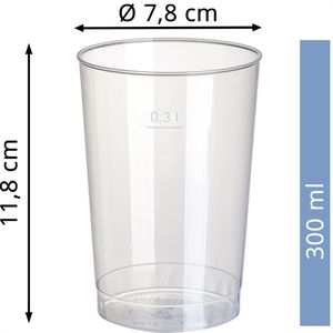 Produktbild für Trinkbecher Papstar 16147, transparent, PP