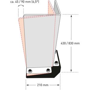 Produktbild für Anfahrschutz Moravia Swing, für Regale, L-Profil