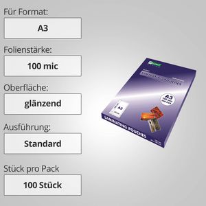Produktbild für Laminierfolien D.RECT DIN A3