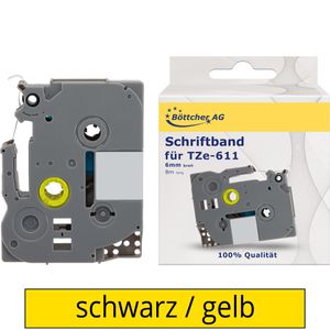 Schriftband Böttcher-AG für Brother TZe-611, 6mm