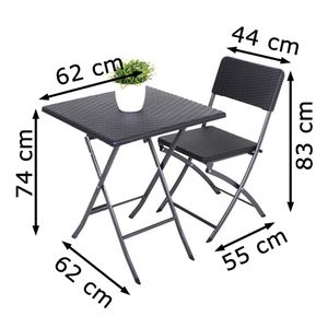 Produktbild für Bistrotisch Garden-Pleasure VENTANA, wetterfest, 3-teilig