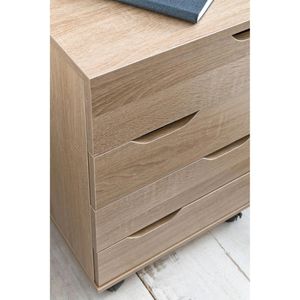 Produktbild für Rollcontainer Wohnling WL5.931, aus Holz, sonoma eiche