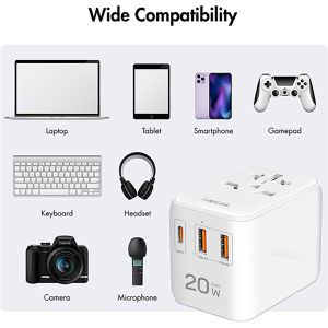 Produktbild für Reiseadapter LogiLink PA0356 20W USB