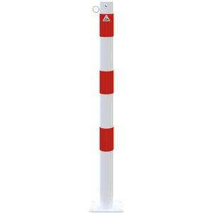 Produktbild für Absperrpfosten Schake 460PB/1, 1 Öse, rot/weiß, aus Metall