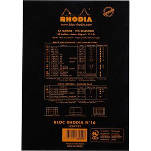 Produktbild für Notizblock Rhodia 166009C, schwarz, A5