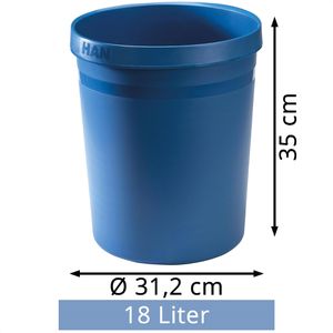Produktbild für Papierkorb Han Grip Karma, 18198-16, blau