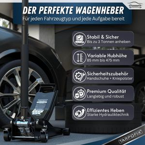 Produktbild für Rangierwagenheber Tarpofix WGH-30-SW, schwarz