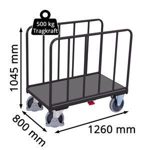 Produktbild für Transportwagen VARIOfit Längswandwagen, sw-800.203/AG