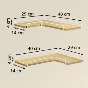 Produktbild für Wandregal Vasagle LLS831B01, weiß / eiche