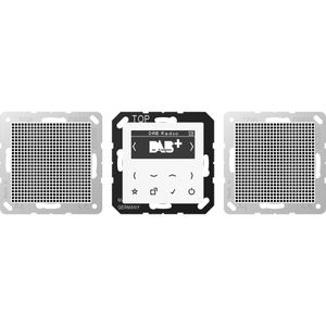 Jung Radio Smart, Set, DAB A2 WW, DAB+, Unterputz-Radio, alpinweiß