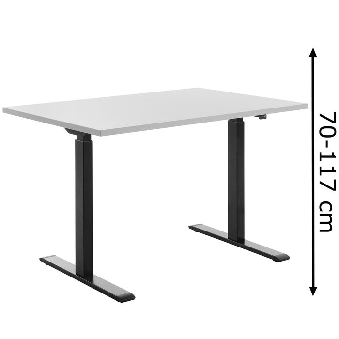 Topstar Schreibtisch E-Table, TTS12080SG, grau, elektrisch