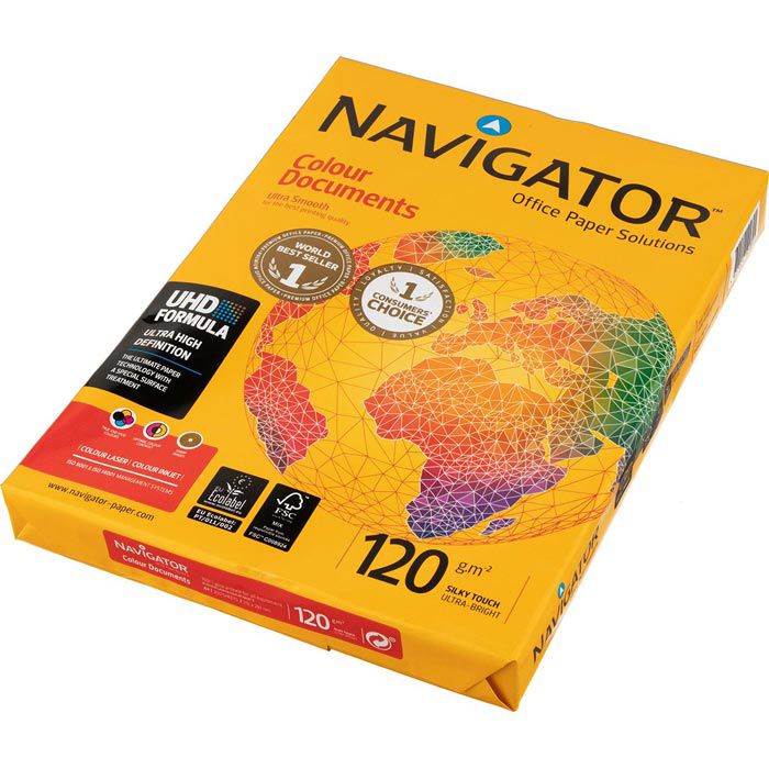 Navigator Farblaserpapier Colour Documents A4 120gqm Hochweiß 250 Blatt Böttcher Ag 7874