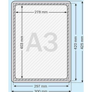 Produktbild für Infoständer Böttcher-AG aus Aluminium, grau, A3