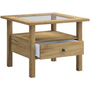 Produktbild für Couchtisch VCM Lingis M 919157, aus Glas / Holz, honig eiche