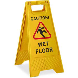 Warnaufsteller Relaxdays Kunststoff, gelb