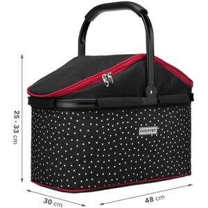 Produktbild für Einkaufskorb anndora TW-1402-230 SNÖVIT, Thermo, schwarz/weiß