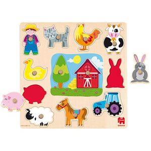 Produktbild für Motorikspielzeug Goula 53025 Silhouetten Bauernhof