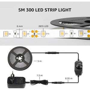 Produktbild für LED-Streifen Lepro dimmbar, warmweiß
